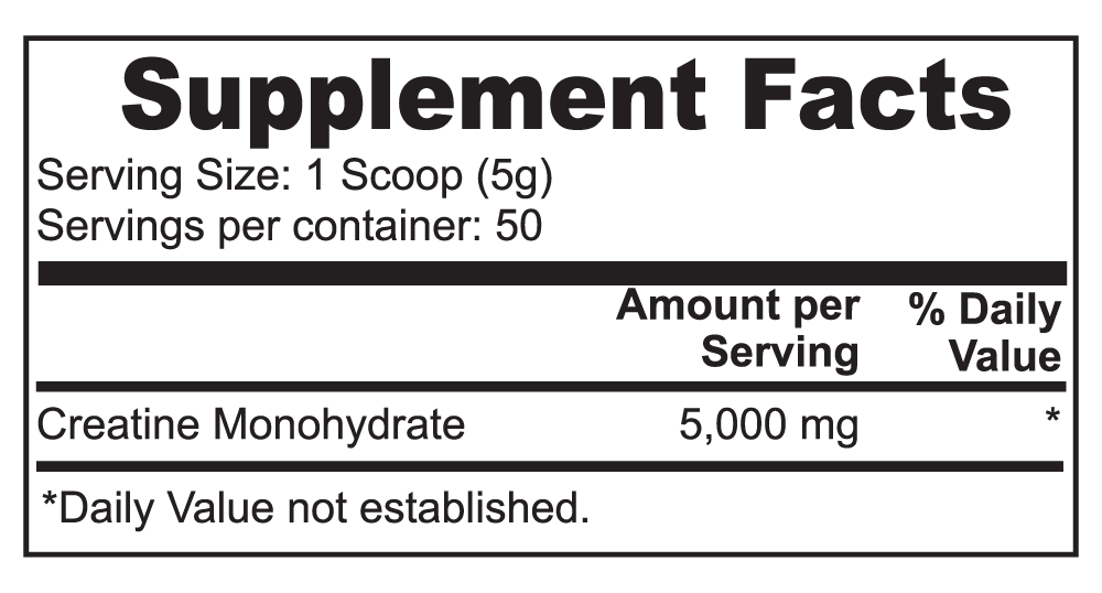 Creatine Monohydrate ( 50 Servings )