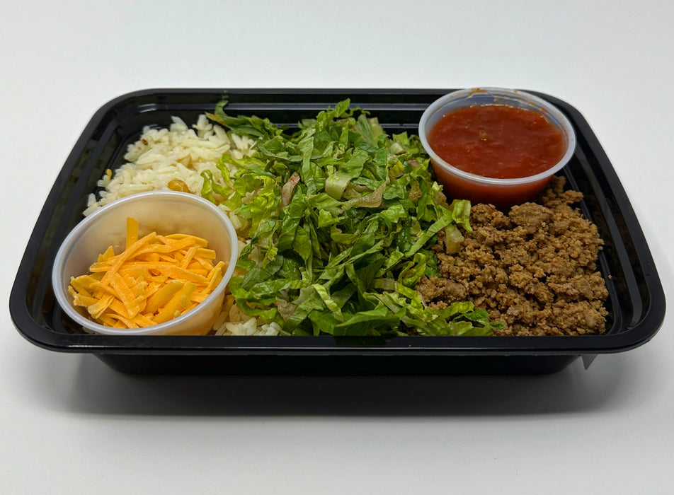 Tazón de taco de carne molida