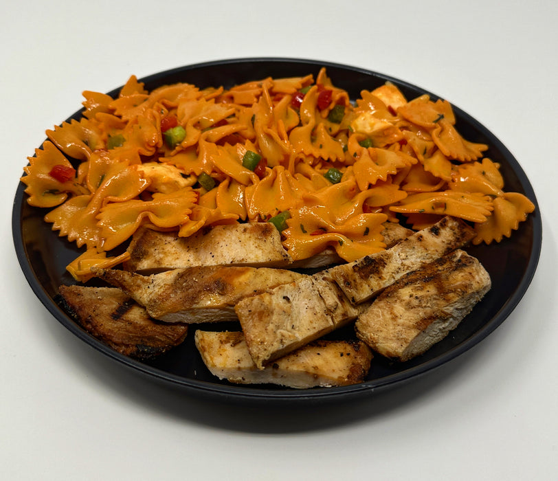 Pasta con pollo espartano