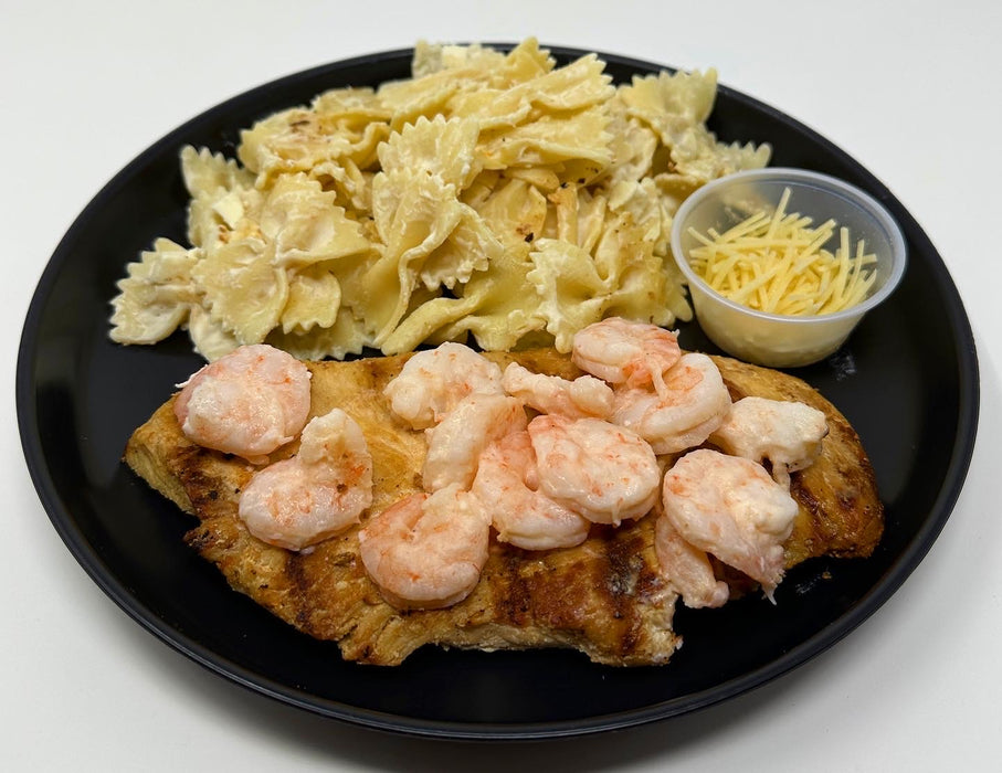 Chicken breast, shrimp, and spaghetti tossed in our creamy scampi sauce paired with green beans - North Arlington NJ Meal Preps