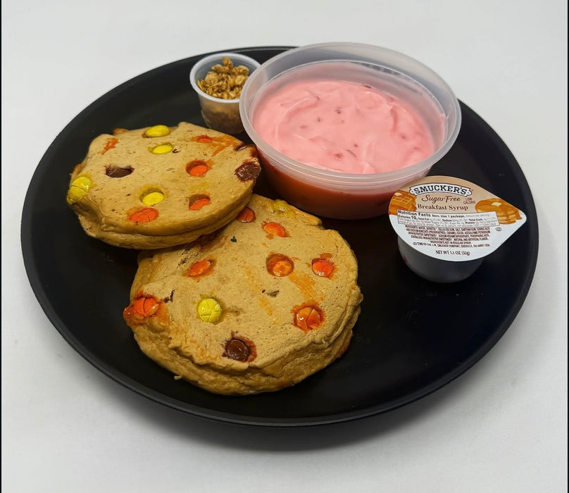 Reeses Peanut Butter Chocolate Protein Pancakes