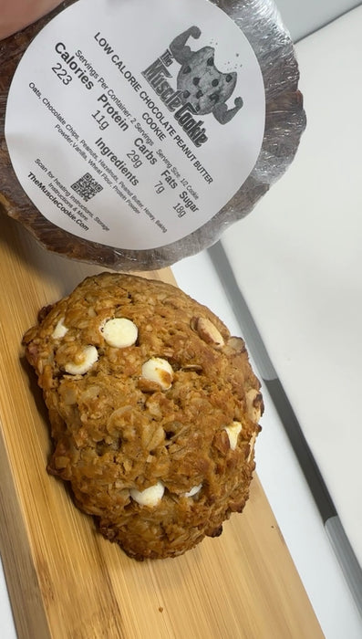Low Calorie Chocolate Peanut Butter Protein Oat Cookies - (2) 8oz Cookies