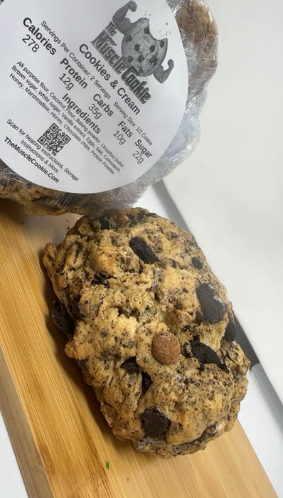 Cookies & Cream Protein Cookies- (2) 9oz Cookies