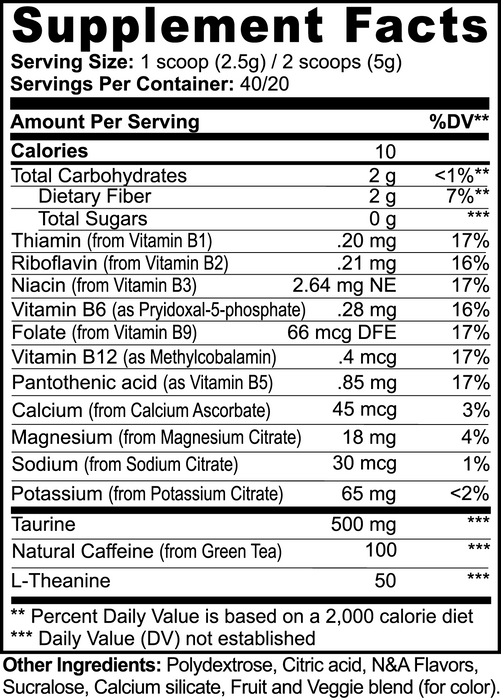 Energy Powder- Fruit Punch ( 40/20 Servings )
