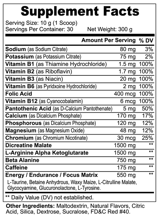 Nitric Shock Pre Workout ( 30 servings - Strawberry Blast  )