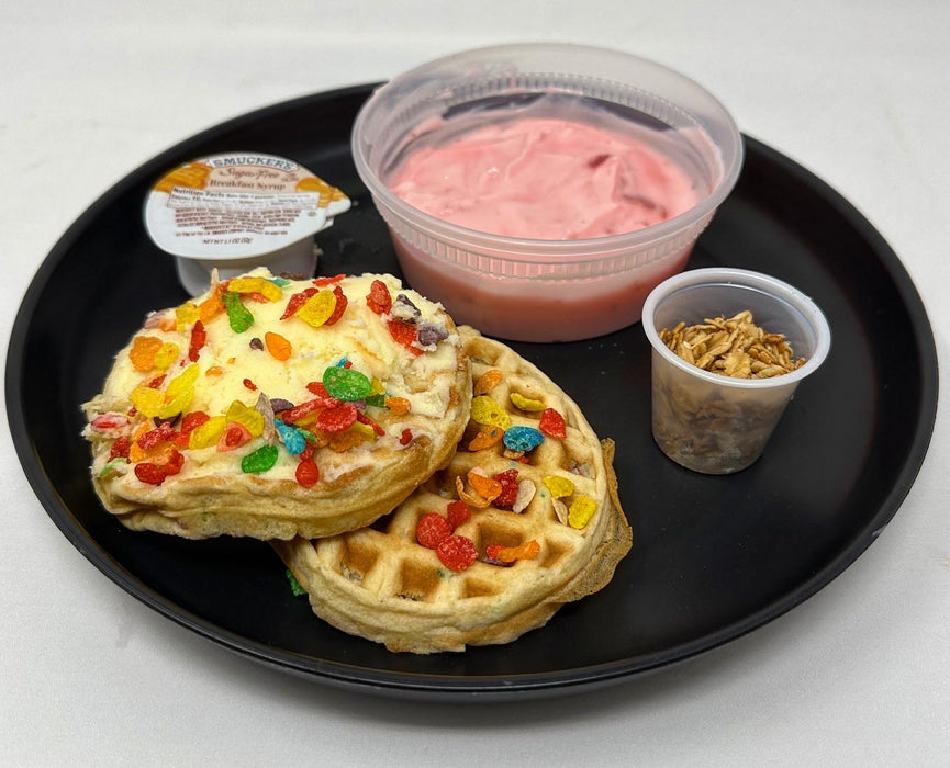 Fruity Pebbles Protein Waffle