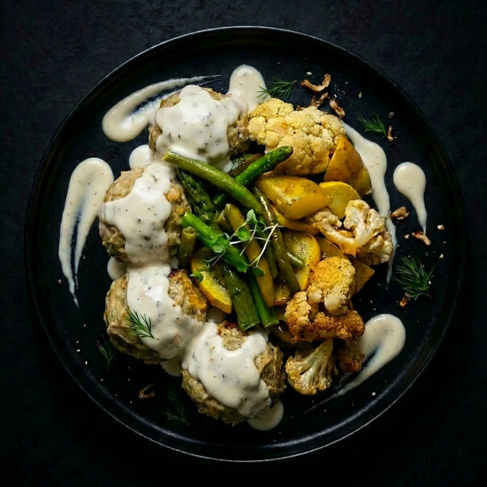 Low Calorie Creamy Parm Chicken Meatballs