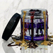 Jar of 'Jilly' Spartan Meal Protein with a black lid on a marble surface