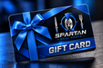 Spartanmealpreps gift card featuring the Spartan logo and branding, ideal for gifting or purchasing meal prep services.